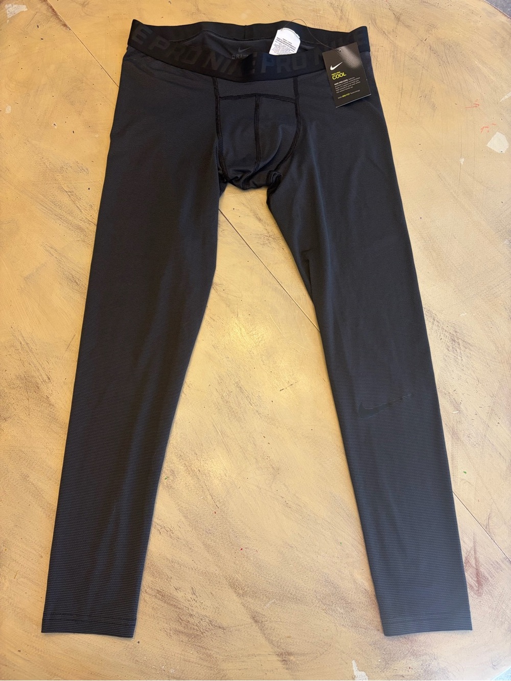 Mens Nike Pro Combat Leggings Compression Pants Black/Gray Size XL NWT